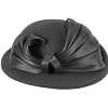 Bold Black Felt Hat with Silk Abaca Bow - Image 4