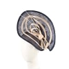 Elegant Navy & Cream Sinamay Fascinator by Max Alexander