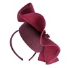 Bespoke burgundy racing fascinator by Fillies Collection - Image 6