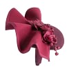 Bespoke burgundy racing fascinator by Fillies Collection - Image 3