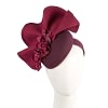 Bespoke burgundy racing fascinator by Fillies Collection