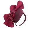 Bespoke burgundy racing fascinator by Fillies Collection - Image 2
