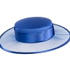 Royal Blue boater hat by Cupids Millinery Melbourne - Image 3