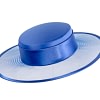 Royal Blue boater hat by Cupids Millinery Melbourne - Image 2