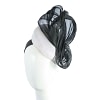 White pillbox with black bow by Fillies Collection