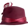 Bespoke wine-colored felt fedora by Fillies Collection - Image 3