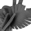Black felt flower fascinator headband - Image 3