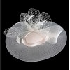 Ecru custom made cocktail hat - Image 2