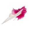 Large Fillies Collection Cream & Fuchsia Fascinator Hat - Image 5