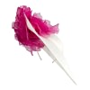 Large Fillies Collection Cream & Fuchsia Fascinator Hat - Image 2