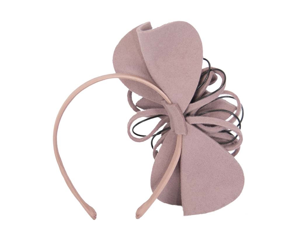 Dusty pink felt flower fascinator headband - Fascinators Online Dusty pink felt flower fascinator headband - Image 5