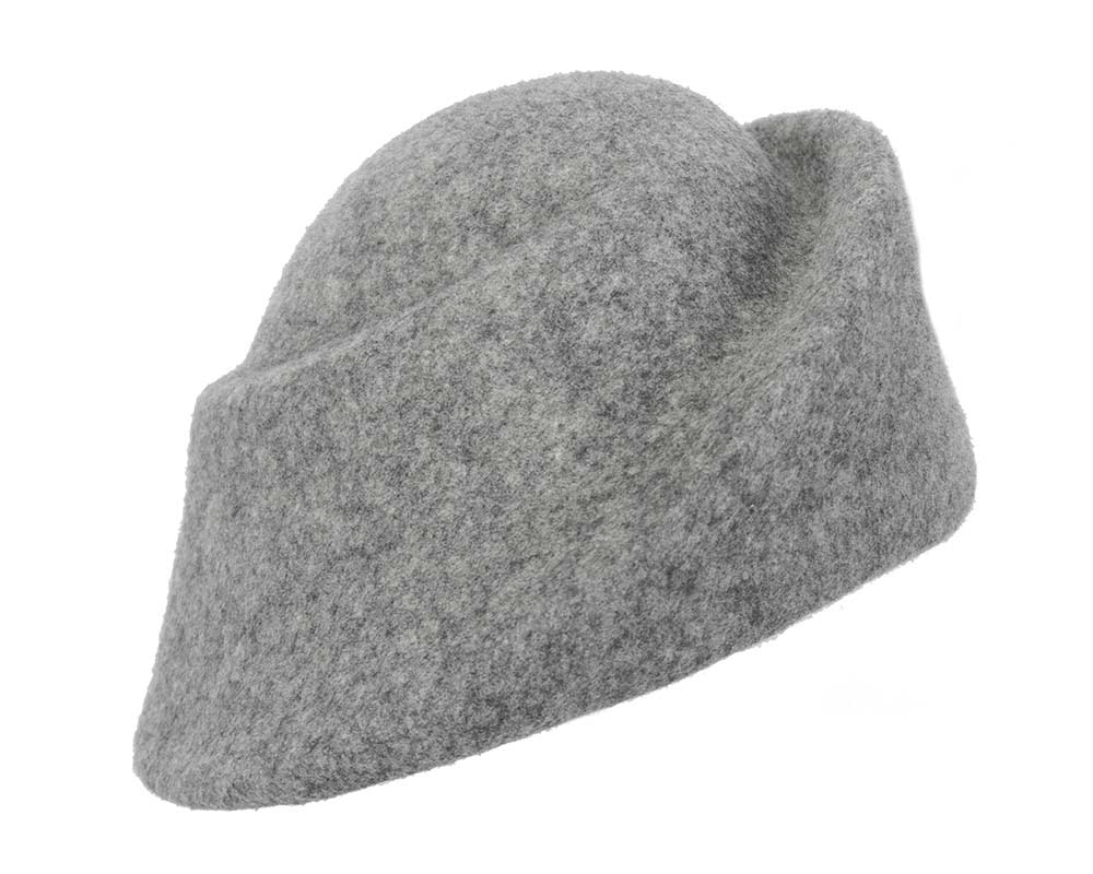 Fascinators Online - Designers grey marle felt hat