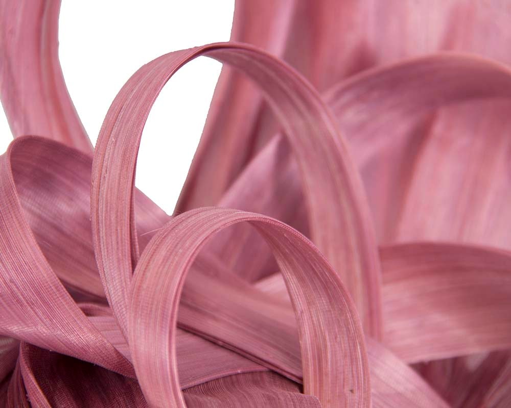 Large dusty pink heart fascinator by Fillies Collection - Image 3