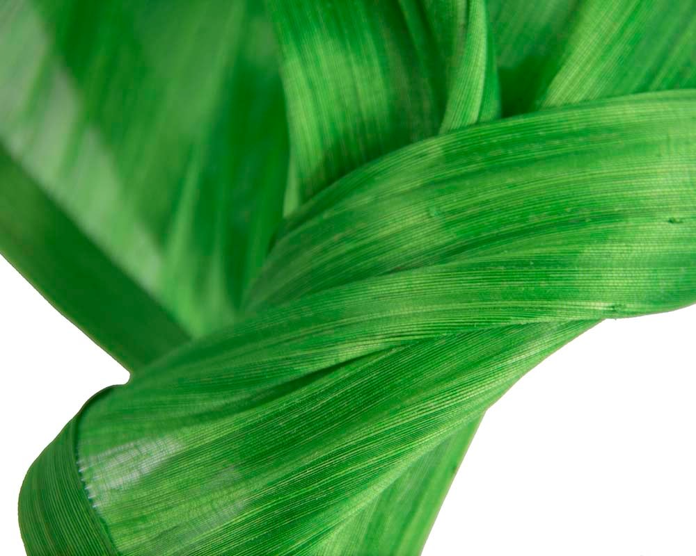 Lime twists of silk abaca fascinator by Fillies Collection - Image 3
