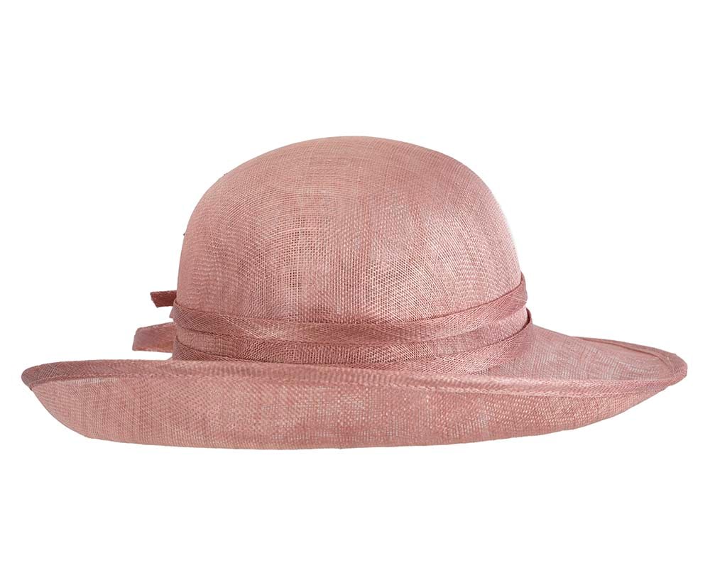 Dusty Pink ladies sinamay racing hat by Max Alexander - Image 3