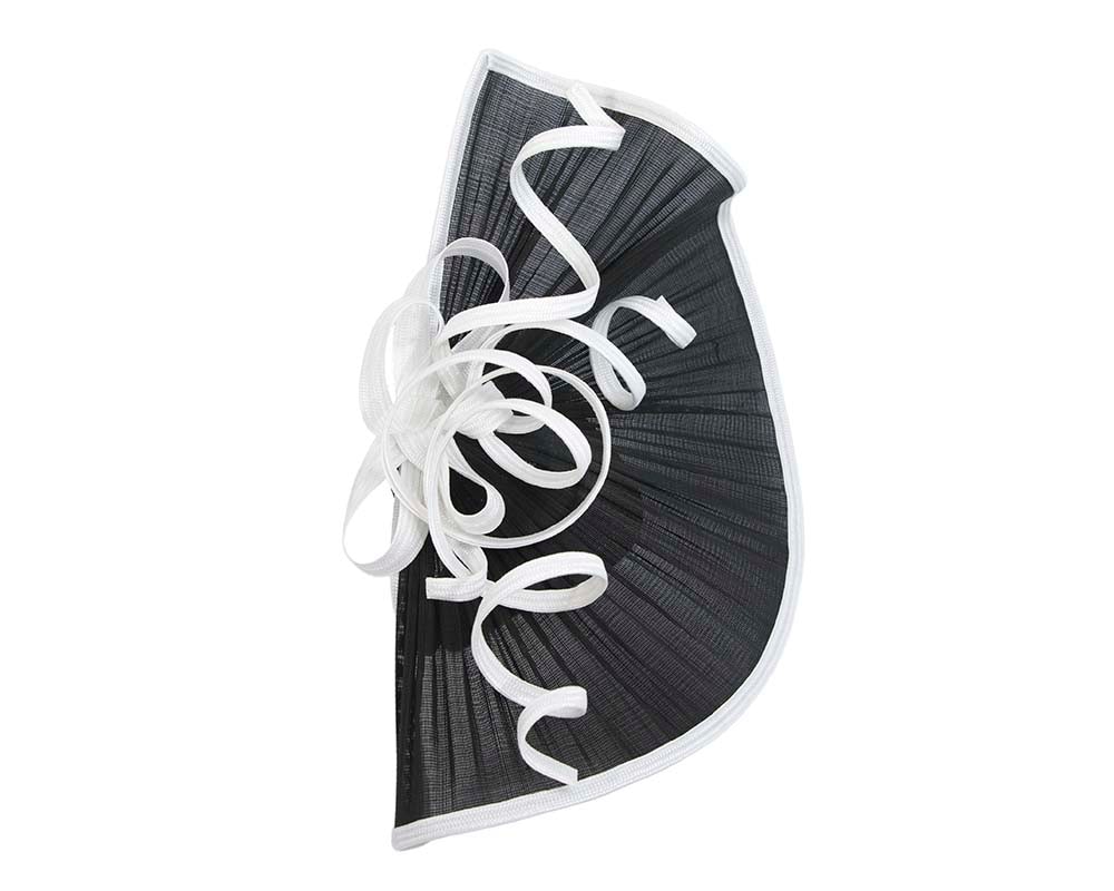 Large black & white jinsin racing fascinator by Fillies Collection - Image 5