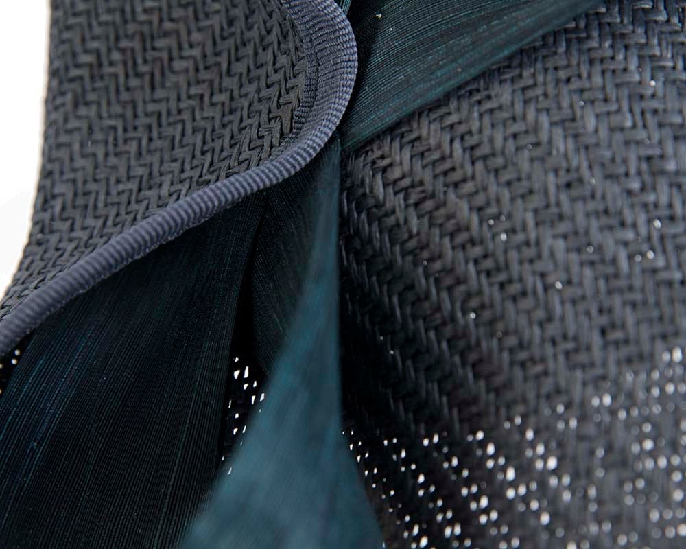 Navy fascinator with bow by Fillies Collection - Image 5