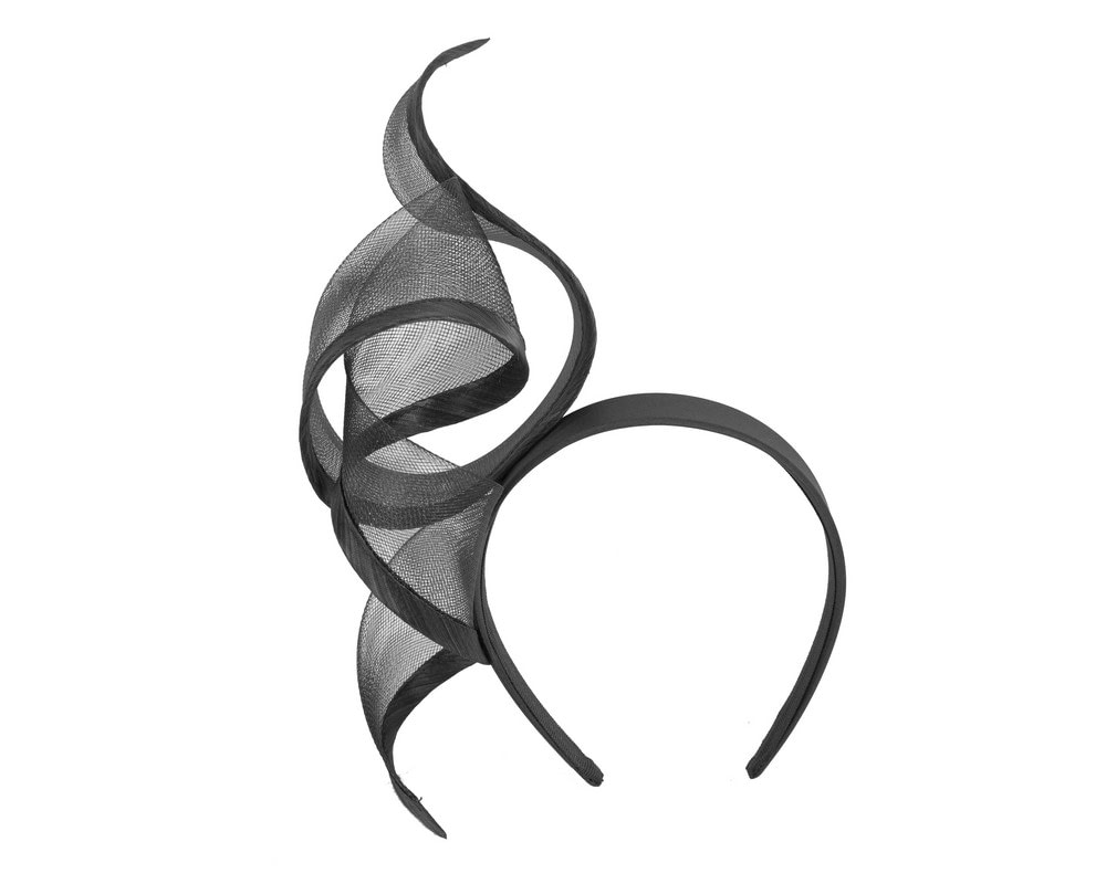 Fascinators Online - Twisted black racing fascinator by Fillies Collection