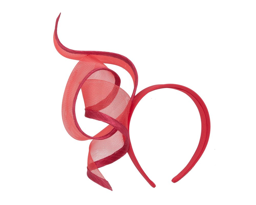 Fascinators Online - Twisted red racing fascinator by Fillies Collection