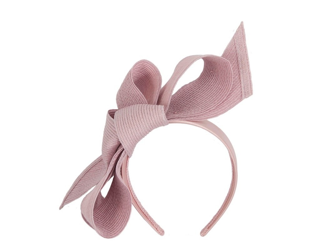 Fascinators Online - Large dusty pink bow fascinator by Max Alexander