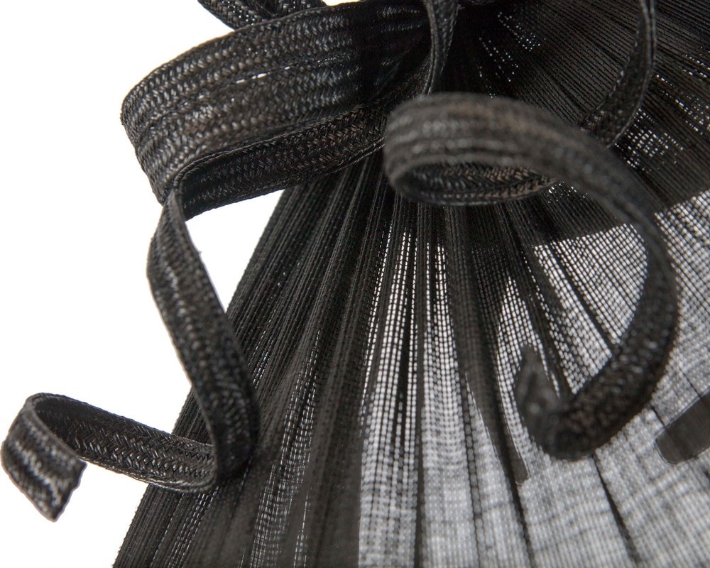 Large black jinsin racing fascinator by Fillies Collection - Fascinators Online Large black jinsin racing fascinator by Fillies Collection - Image 3