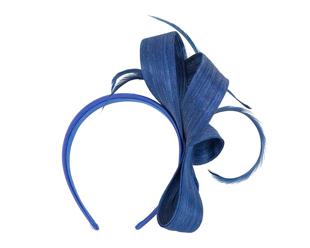 Royal blue loops headband fascinator by Fillies Collection - Fascinators Online Royal blue loops headband fascinator by Fillies Collection - Image 4
