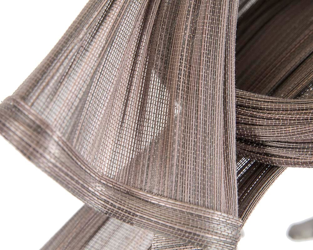 Twisted nudsilver jinsin racing fascinator by Fillies Collection - Fascinators Online Twisted nudsilver jinsin racing fascinator by Fillies Collection - Image 4