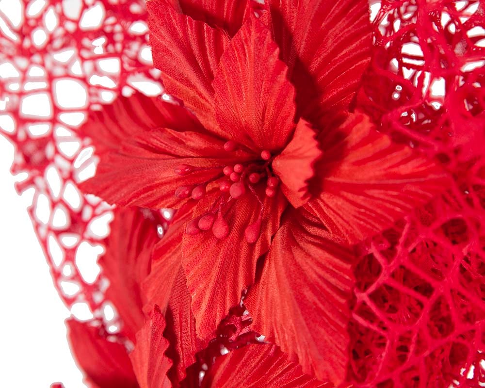 Red designers racing fascinator by Fillies Collection - Image 3