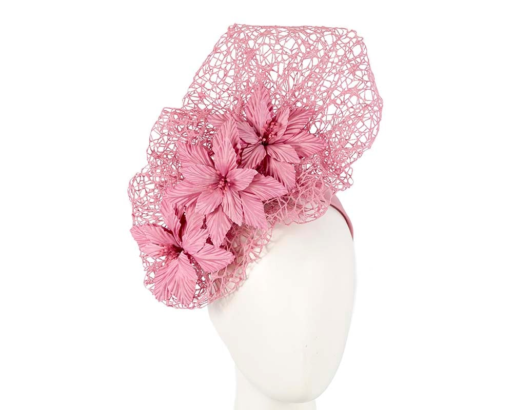 Fascinators Online - Dusty Pink designers racing fascinator by Fillies Collection