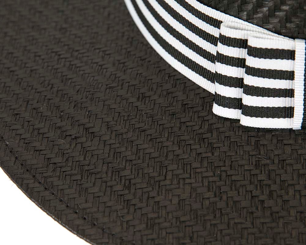 Black & white boater hat by Max Alexander - Fascinators Online Black & white boater hat by Max Alexander - Image 3