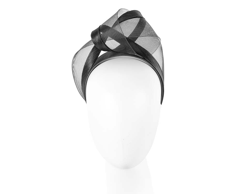 Fascinators Online - Black turban headband by Fillies Collection