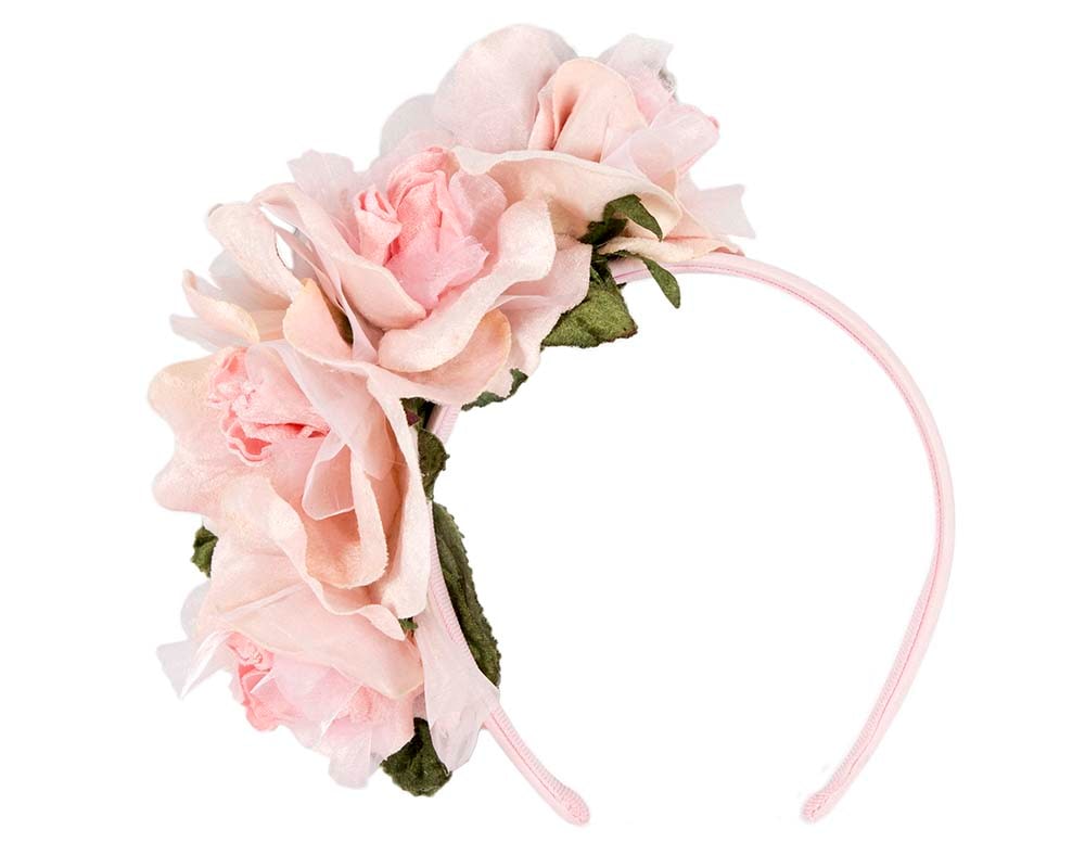 Fascinators Online - Multi-color blush flower headband by Max Alexander