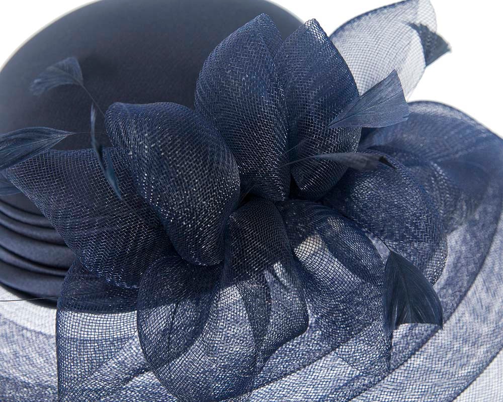 Navy custom made Mother of the Bride hat - Fascinators Online Navy custom made Mother of the Bride hat - Image 4
