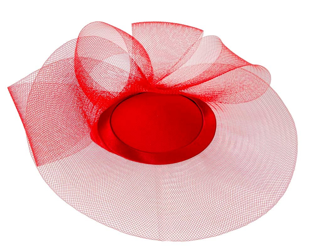 Fascinators Online - Red custom made Mother of the Bride cocktail hat