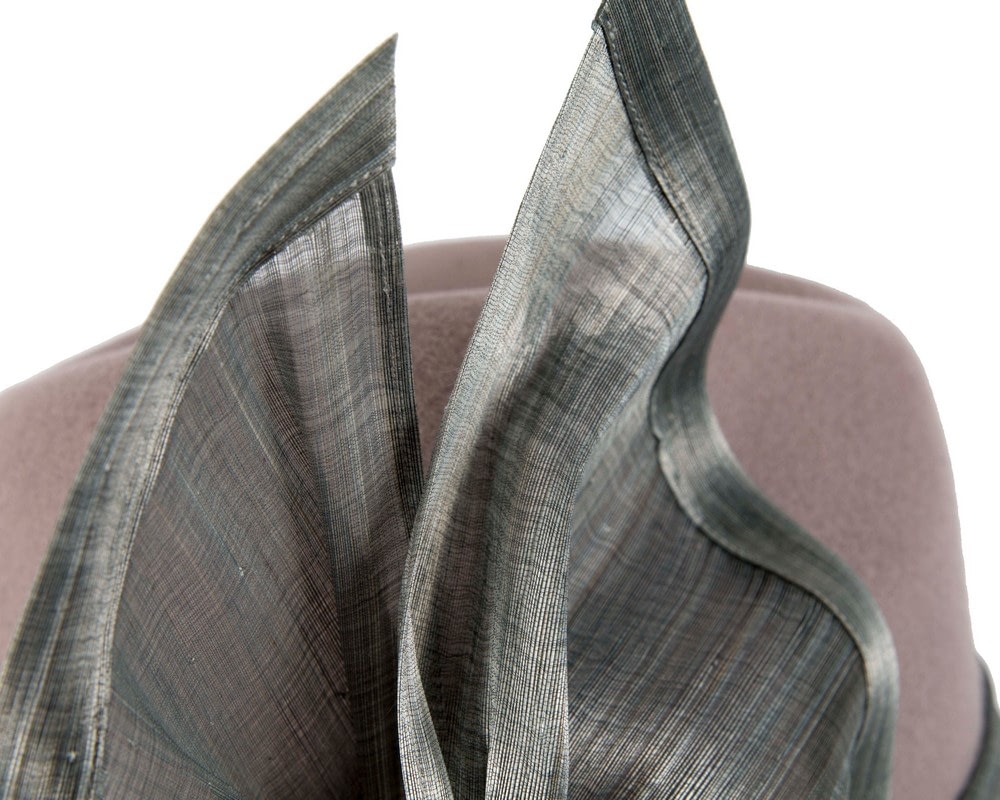 Bespoke silver felt fedora by Fillies Collection - Image 5