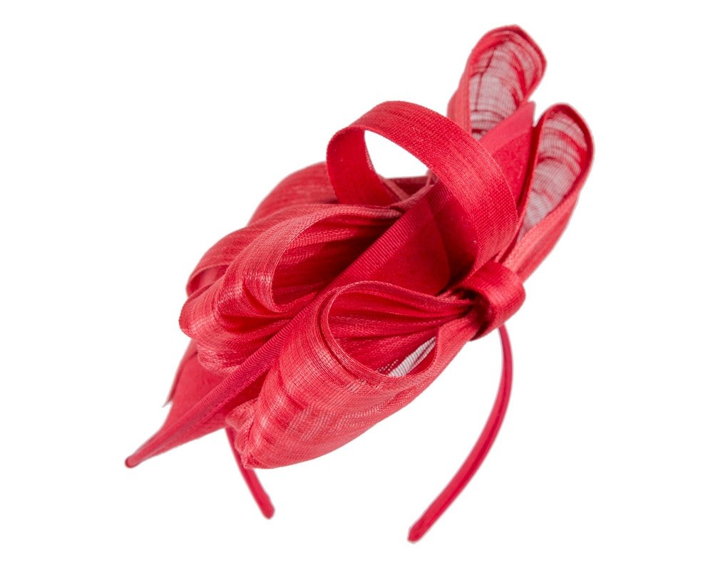 Bespoke red winter plate fascinator with bow by Fillies Collection - Fascinators Online Bespoke red winter plate fascinator with bow by Fillies Collection - Image 4