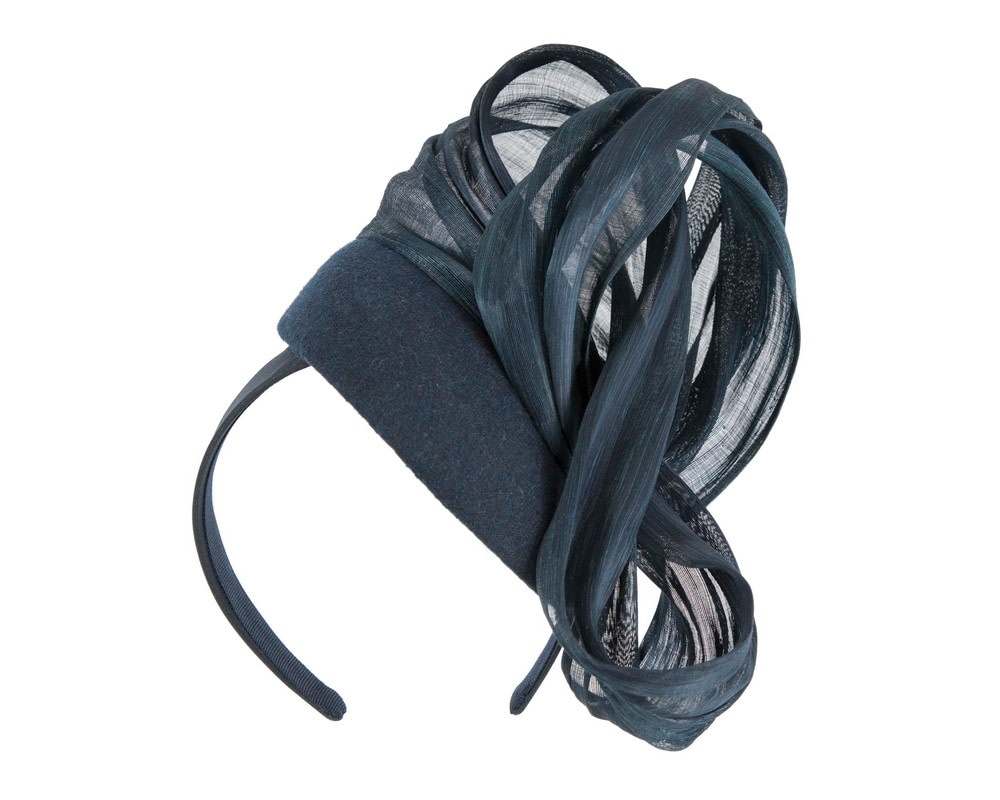 Fascinators Online - Bespoke navy pillbox with bow by Fillies Collection
