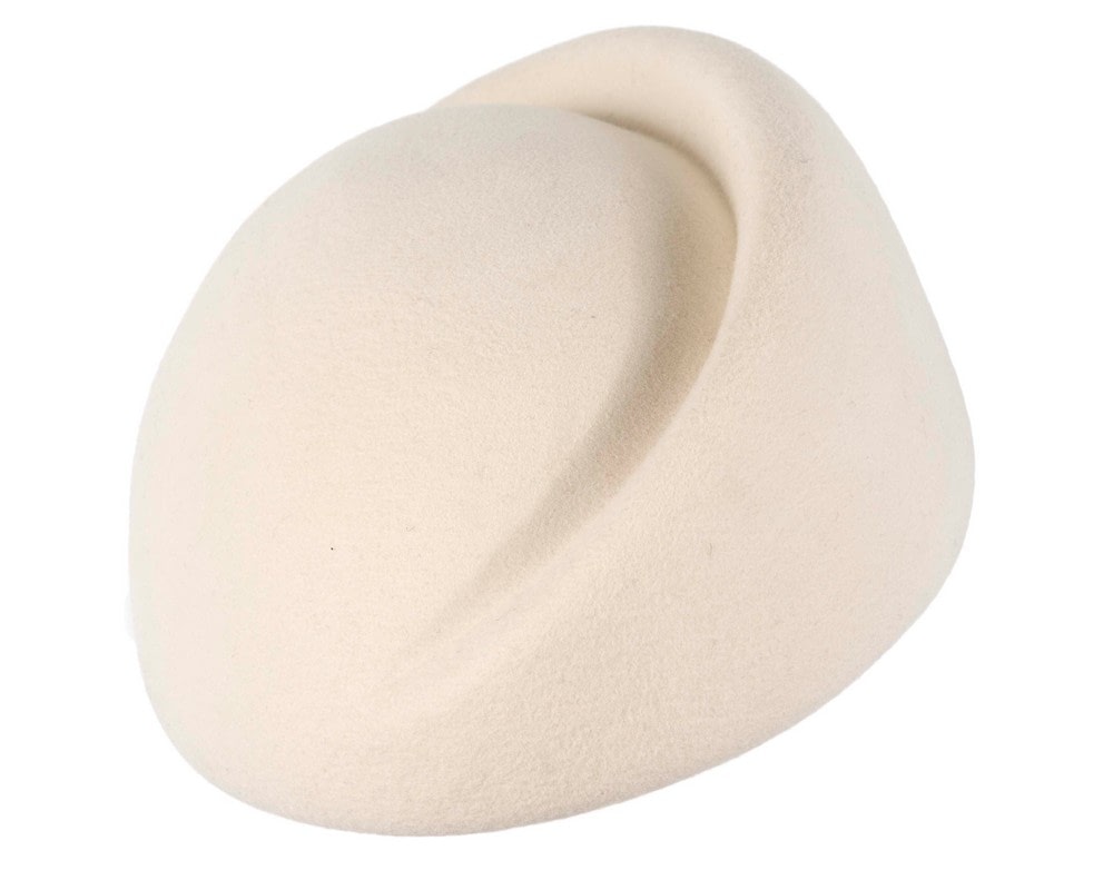 Fascinators Online - Designers cream felt winter fashion hat by Max Alexander