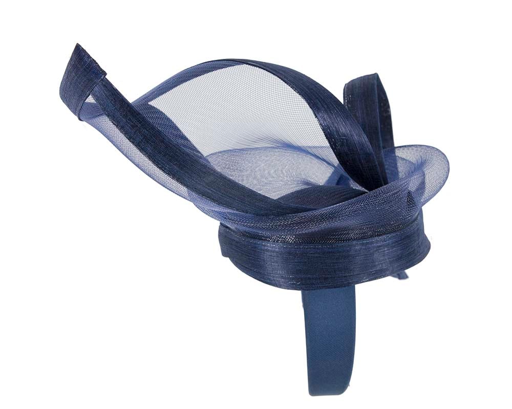 Edgy navy fascinator by Fillies Collection - Fascinators Online Edgy navy fascinator by Fillies Collection - Image 3
