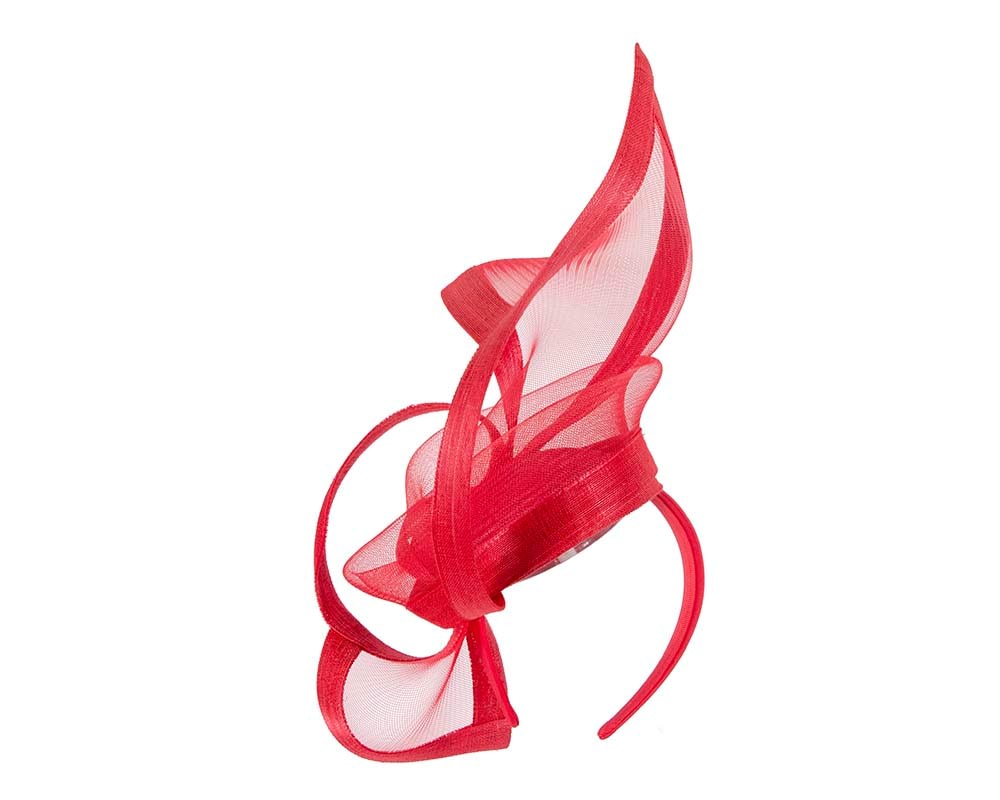 Edgy red fascinator by Fillies Collection - Image 6