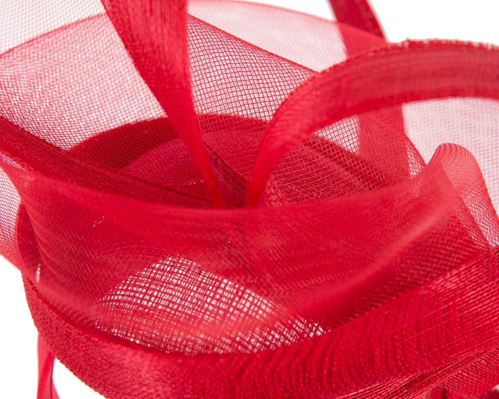 Edgy red fascinator by Fillies Collection - Image 5