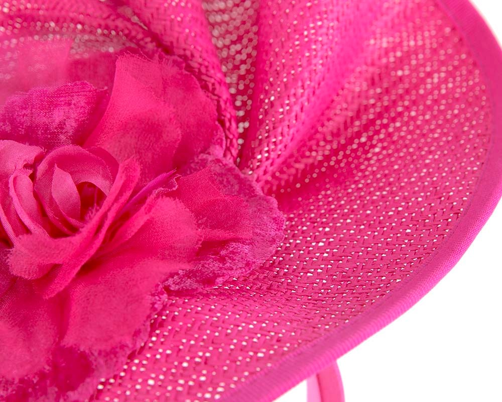 Bespoke large fuchsia flower fascinator by Fillies Collection - Image 4