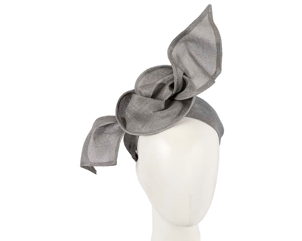 Fascinators Online - Dillies Collection silver bow fascinator