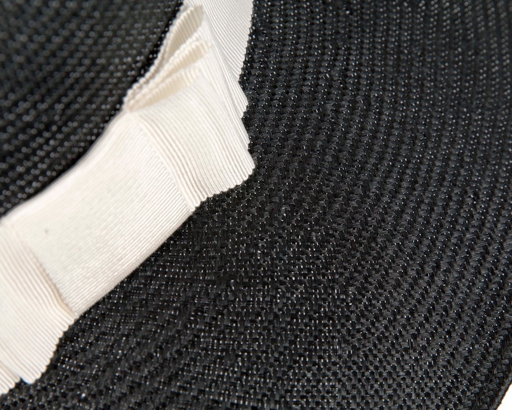 Black & white wide brim ladies fedora hat by Max Alexander - Fascinators Online Black & white wide brim ladies fedora hat by Max Alexander - Image 5