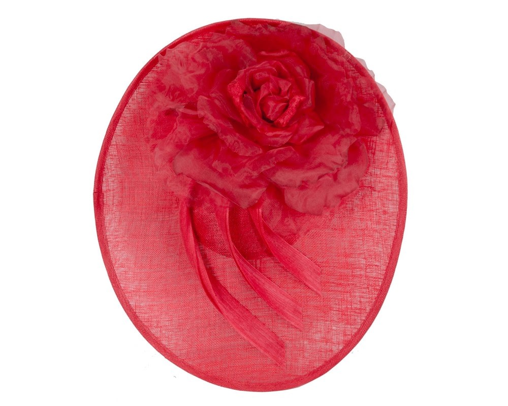 Large red plate racing fascinator by Fillies Collection - Fascinators Online Large red plate racing fascinator by Fillies Collection - Image 3