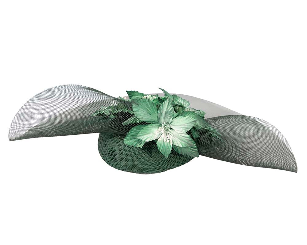 Bespoke dark green fascinator hat by Fillies Collection - Fascinators Online Bespoke dark green fascinator hat by Fillies Collection - Image 4