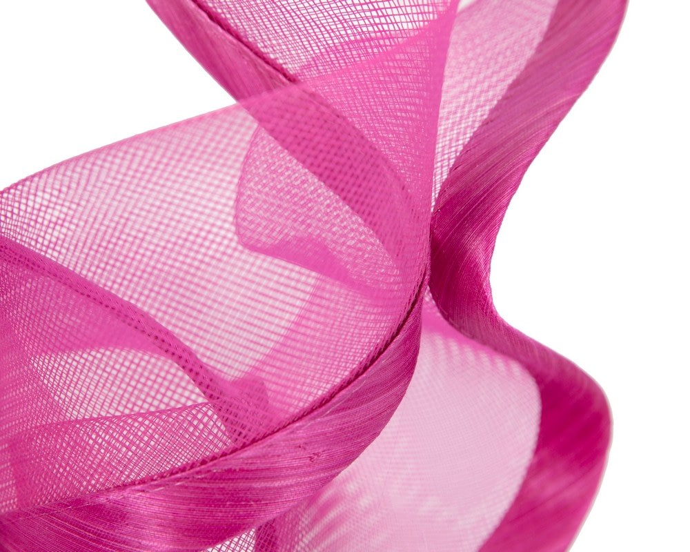 Bespoke large fuchsia racing fascinator by Fillies Collection - Image 3