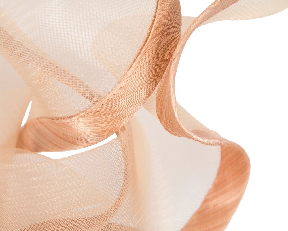 Bespoke large nude racing fascinator by Fillies Collection - Image 3