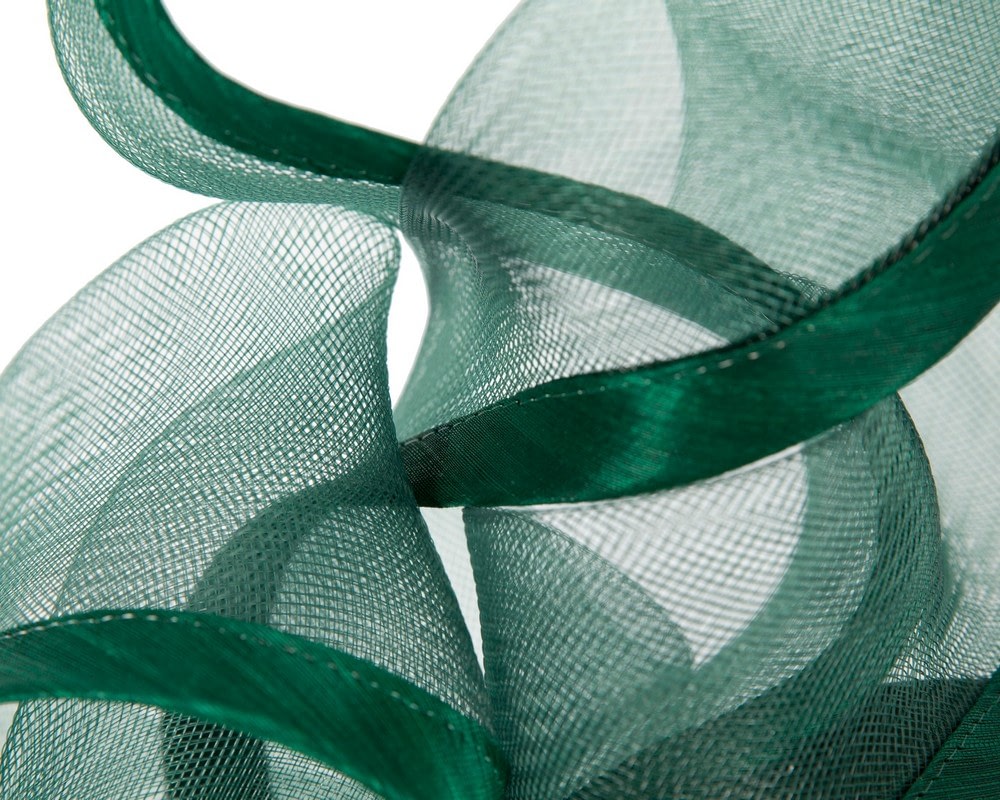 Bespoke dark green navy racing fascinator by Fillies Collection - Image 3