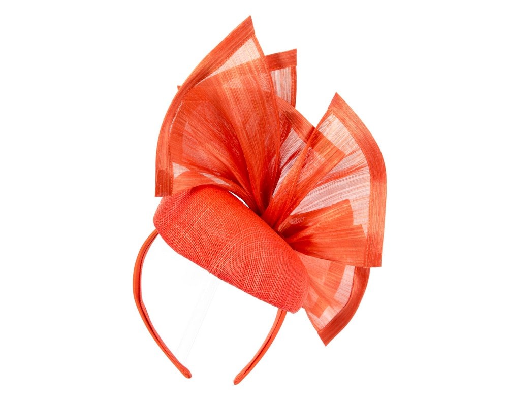 Bespoke orange racing pillbox fascinator by Fillies Collection - Fascinators Online Bespoke orange racing pillbox fascinator by Fillies Collection - Image 6